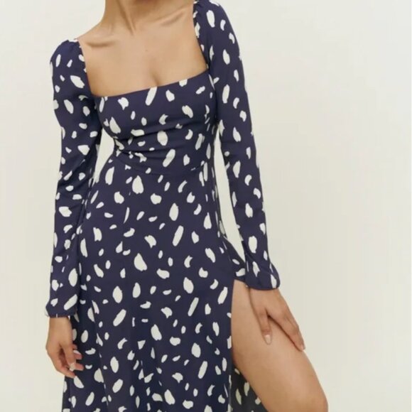 Reformation Sigmund Dress Splatter Print (sz 6) - Picture 1 of 11